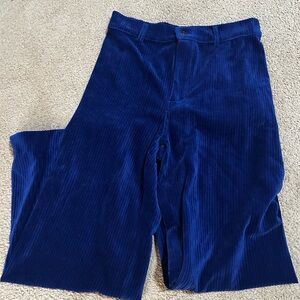 Z Supply Women's Vibrant Blue Corduroy Cropped Pants